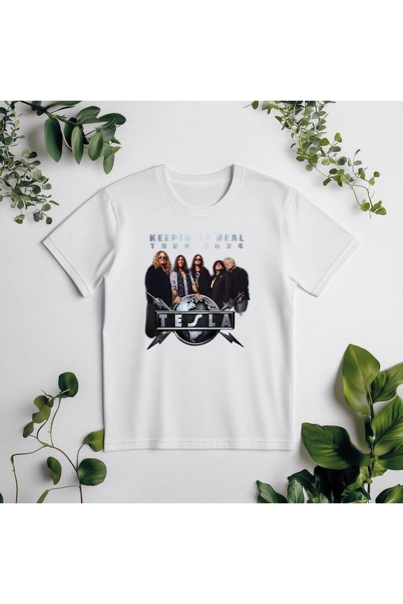 Tesla Band Keepin' It Real US Tour Bouquet Design Unisex Tee, for men & women, up to size 5XL