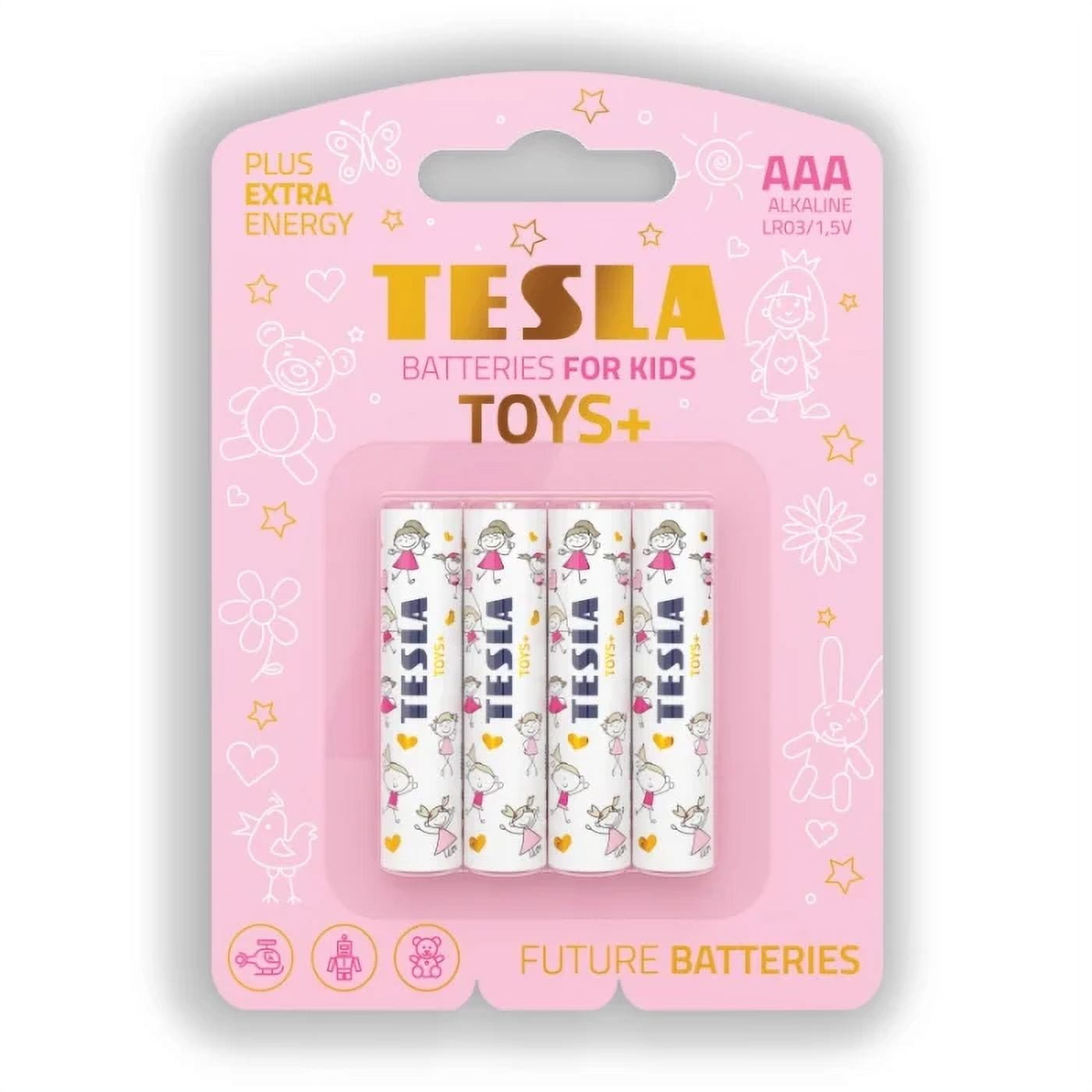 Tesla Batteries TOYS+ Alkaline AAA GIRL / LR03 (4 Pack)