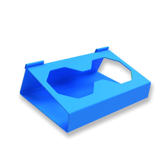 Tesla Cybertruck Modular Utility Roof Rack - Interior Cup Holder, Stainless Steel, Gloss Bright Blue