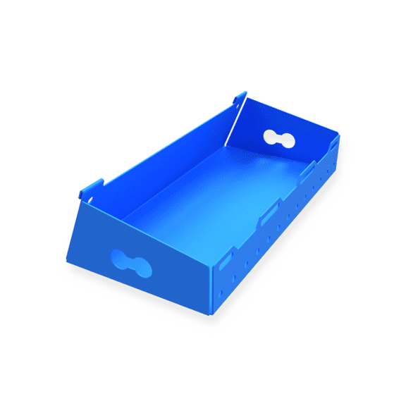 Tesla Cybertruck Modular Utility Roof Rack - Interior Tray, Stainless Steel, Gloss Bright Blue - MEDIUM