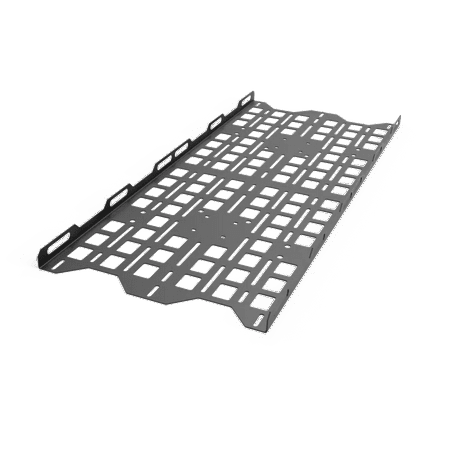 Tesla Cybertruck Roof Rack MOLLE Mounting plate - Stainless Steel, Matte Black w/ (folded edges)