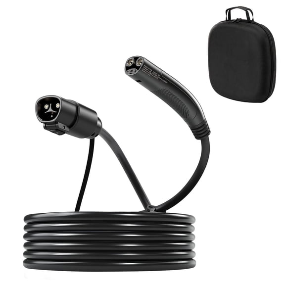 Tesla EV Charger Extension Cable, 21 ft NACS Plug for Model Y/X/3/S, 48Amp 240V Level 2 Charging, Portable with Carrying Bag