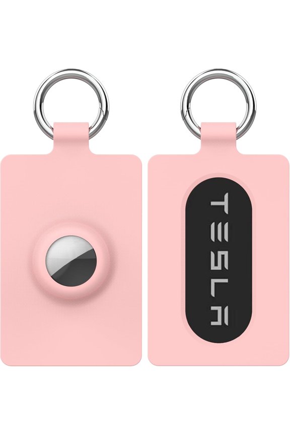 Tesla Key Card Holder with AirTag Slot, AirTag Card Key Holder for Tesla Model 3 Y S X Cybertruck, Key Card Protective Case Cover with Key Chain Key Ring for Tesla, 1 Pack