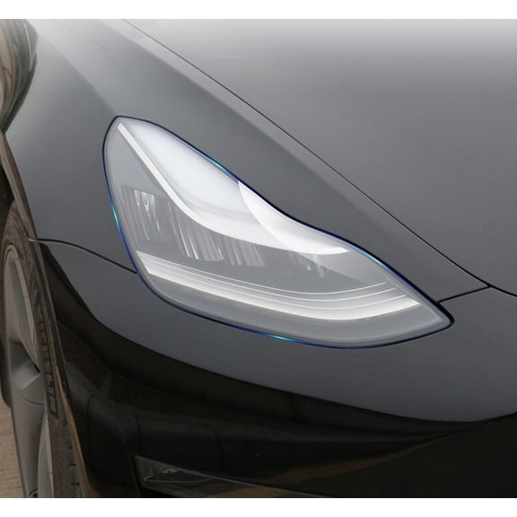 Tesla Model 3 CLEAR Headlight Scratch Guard Protection Film TPU, PPF, 2017-2023