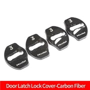 Tesla Model 3 Door Latch Covers, Carbon Fiber, 4pc Set, 2017-2023