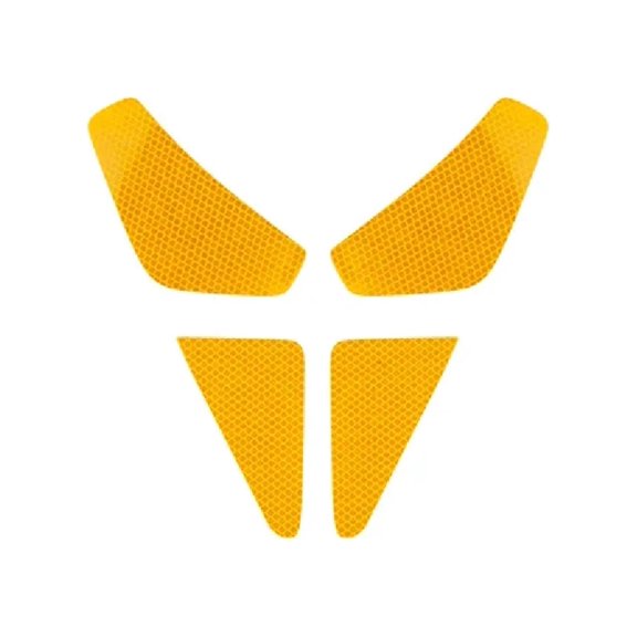 Tesla Model 3 Door Reflective Warning Stickers, Yellow, 2017-2024