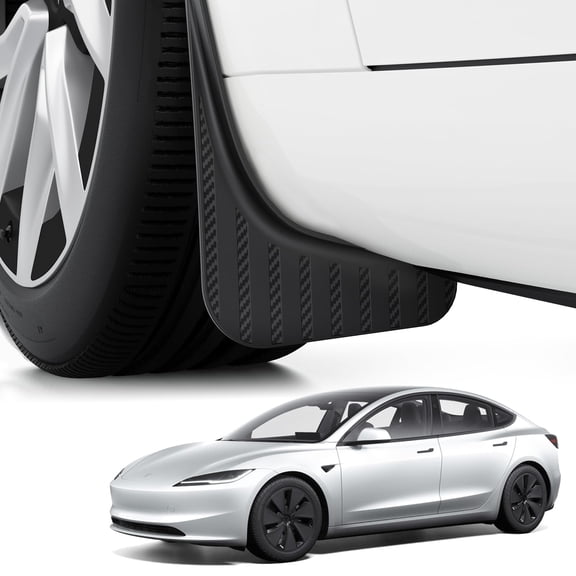 for Tesla Model 3 Highland Mud Flaps 2024-2026, Aerodynamic No-Drilling Splash Guards, All-Weather Paint Protection Kit, Tire Protector Accessories - Set of 4