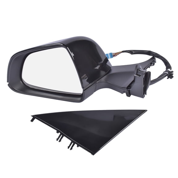 Tesla Model 3 M3 2017-2023 Left Driver Side Power Folding Mirror - OEM 51167177128 - Black Heated ABS Plastic Front Side View Mirror