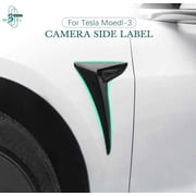 Tesla Model 3 Side Camera, Turn Signal Trim Covers, Matte Black, 2017-2021