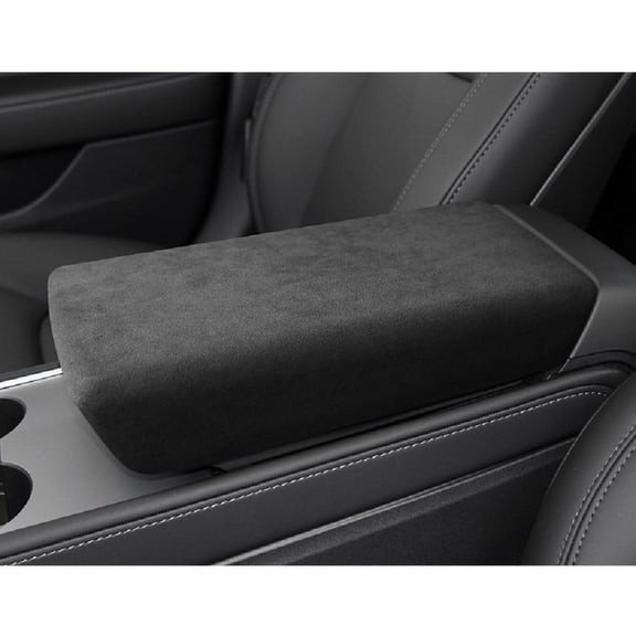 Tesla Model 3, Y Alcantara ABS Center Console Cover, Deep Gray, 2017-2024