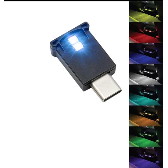 Tesla Model 3, Y Back Seat LED Lighting, USB-C, 8 Colors, Adjustable, 2020-2024