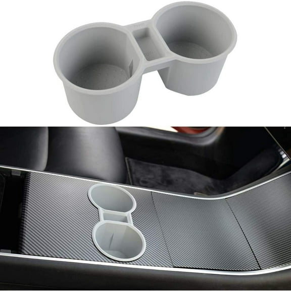 Tesla Model 3, Y Center Console Cup Holder Insert, Silicone, 2017-2020