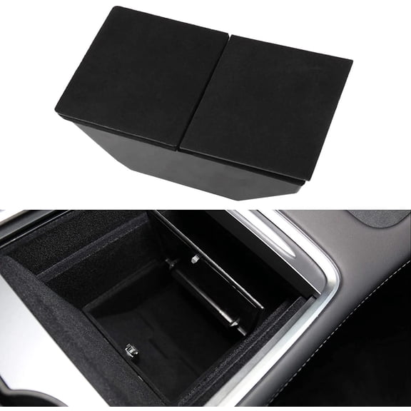 Tesla Model 3, Y Center Console Organizer Storage Box, W/ Flocking