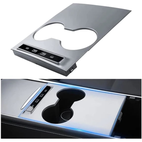 Tesla Model 3, Y Center Console USB Charging Cover, 2021-2024