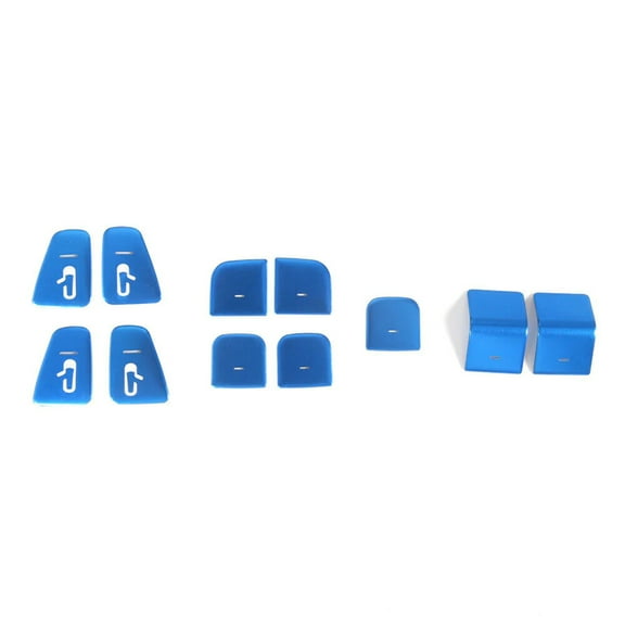 Tesla Model 3, Y Window Lift Switch Button, Door Open, Cover Kit, Blue Aluminum