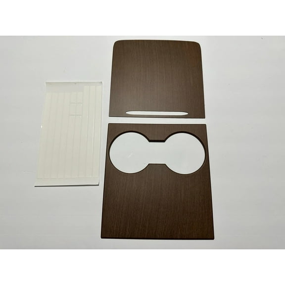 Tesla Model 3, Y Woodgrain Center Console Cover, ABS, Metal, 2021-2024