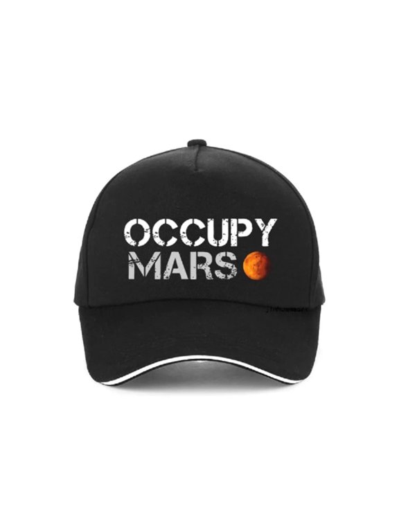 Tesla Model S, 3, X, Y, Cybertruck Occupy Mars Hat, Low Profile Design, Black with Logo