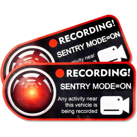 Tesla Model S,3,X,Y, Cybertruck Sentry Mode Recorder Decal Stickers