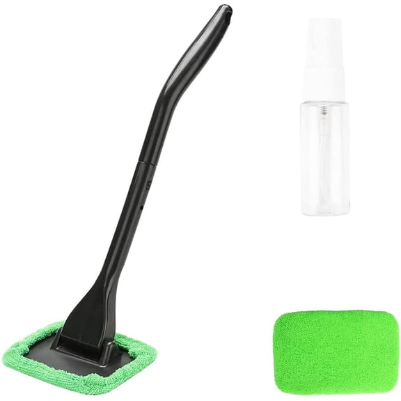 Tesla Model S, 3, X, Y, Cybertruck Windshield Cleaning Tool Kit, Adjustable, Microfiber