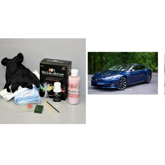 Tesla Model S Exterior Touch Up Paint Kit, Dr Color Chip, Squirt 'n Squeegee PLUS, 2012-2023