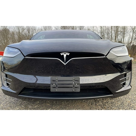 Tesla Model S, X Front License Plate Bumper Mount Holder Bracket, 2012-2024