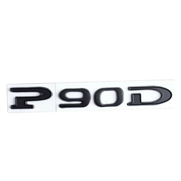 Tesla Model S, X, Matte Black P90D Letter Emblem, 3D Metal