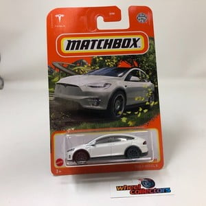 Tesla Model X #59 * WHITE * 2022 Matchbox Mix 6 Case F * NC80