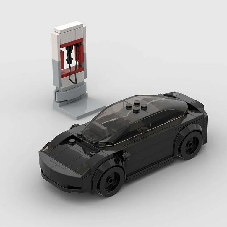 BRICK Tesla Model X Black Racer Cars City Sports Vehicle Building compatible with LEGO Blocks 185 Pieces Walmart