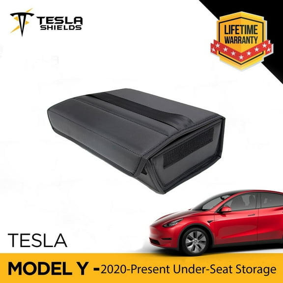 Tesla Model Y 2020 Under Seat Storage Box Organizer Hidden Tray Storage Bin - Expandable, Large Capacity, for Main Co-pilot & Passenger Seat