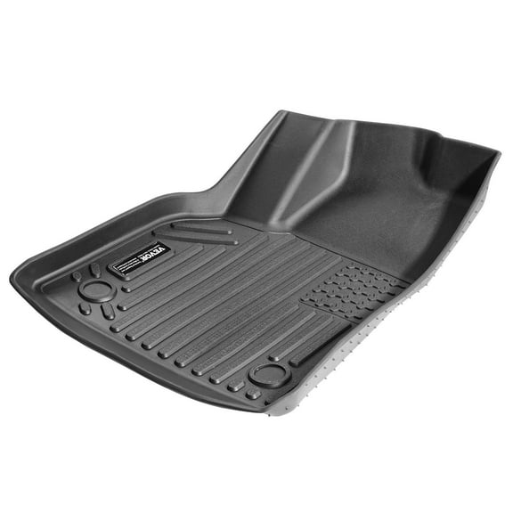 Tesla Model Y 2021 2024 All Weather TPE Floor Mats 5 Piece Set Front and Second Row Custom Fit Easy Clean SUV Liners Black
