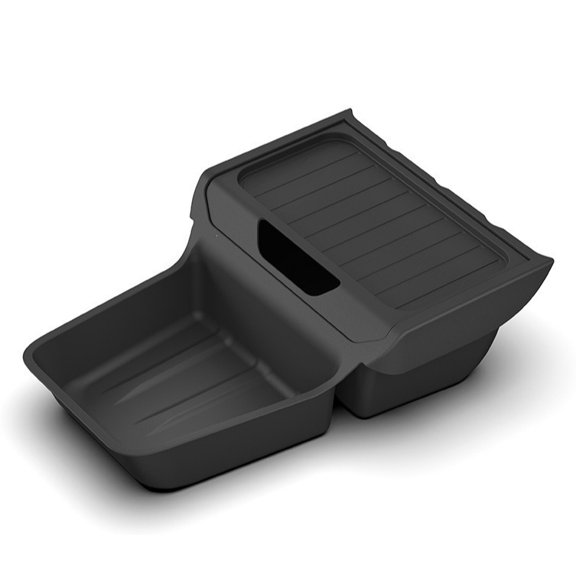 For Tesla Model Y 2025+ Center Console Organizer with Cup Holder, Armrest Storage Tray Dual-Layer Insert with Removable Lid, Quick Access Deep Compartment for Juniper Standard Version