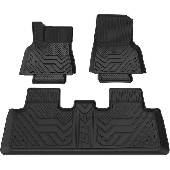 Tesla Model Y Floor Mats TPE 2020 2021 2022 2023 2024 All-Weather Front Rear Interior Liners Mats for 5 Seater (3PCS)