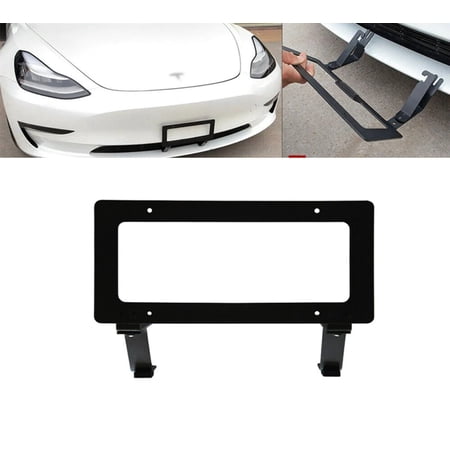 Tesla Model Y Front License Plate No-Hole Mounting Holder Bracket Kit, 2020-2024