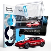 Wigoo Tesla Model Y & Model 3 Screen Protector Matte [No More Glare & Fingerprint] Model Y20202025/Model 320172023 Accessories, Tempered Glass Protector with Alignment Kit