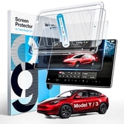 Wigoo Tesla Model Y & Model 3 Screen Protector Matte [No More Glare & Fingerprint] Model Y20202025/Model 320172023 Accessories, Tempered Glass Protector with Alignment Kit
