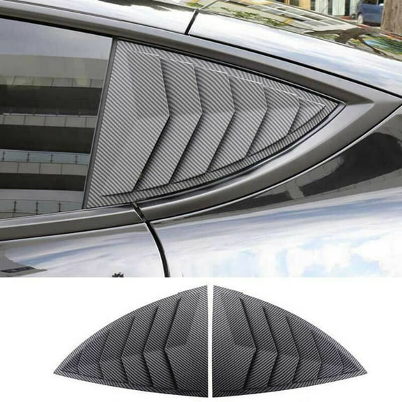 Tesla Model Y Rear Side Quarter Window Louver, Matte Carbon Fiber, 2020-2024