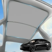 Tesla Model Y Sunshade Roof, Foldable 2-in-1 Heat Insulation Cover, Window Insulation UV Rays Protection Sun Blocking Roof Shade, Model Y Accessories 2019-2023