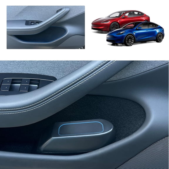 for Tesla Model Y Trash Can Tesla Model 3 Trash Bin for 2018-2025 Tesla Small Car Trash Can for Side Door Model 3 Front Left Door Trash Garbage Bin w/Lid (Tesla Left Side)