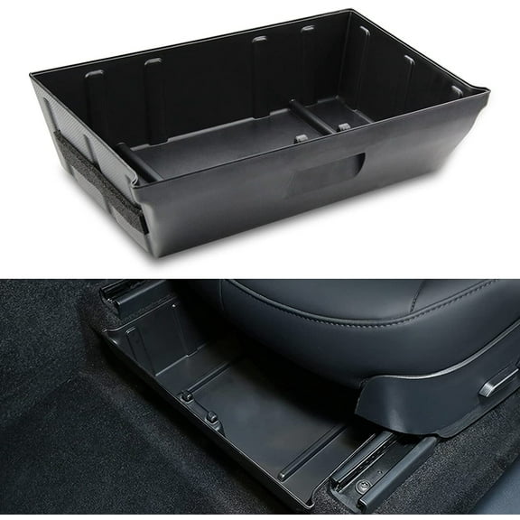 Tesla Model Y Under Front Seat Storage Box Tray, ABS, For Easy Storage, 2020-2024