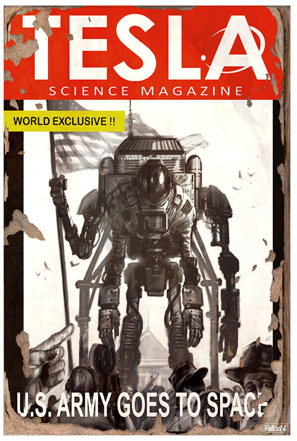 Tesla Science Journal - U.S. Army Goes to Space - Fallout 4 Poster ...