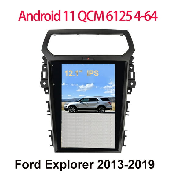 Tesla Style Vertical Screen Android 11 4G+64G Car GPS Navigation Multimedia Player For Ford Explorer Radio Stereo