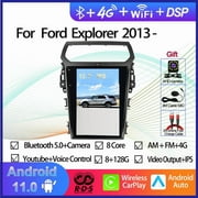 Tesla Style Vertical Screen Android 11 8+128G PX6 Car GPS Navigation Multimedia Player For Ford Explorer Radio Stereo
