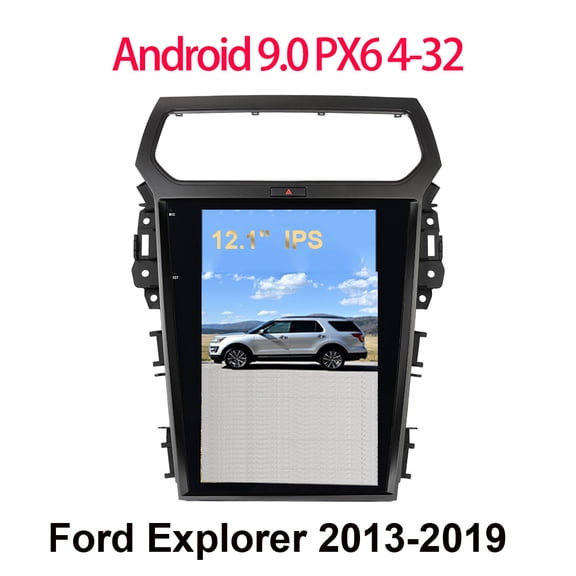 Tesla Style Vertical Screen Android 9.0 4G+32G Car GPS Navigation Multimedia Player For Ford Explorer Radio Stereo