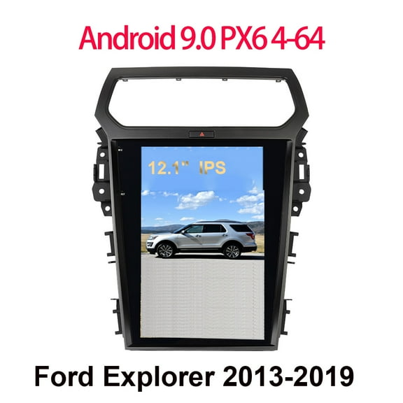 Tesla Style Vertical Screen Android 9.0 4G+64G Car GPS Navigation Multimedia Player For Ford Explorer Radio Stereo