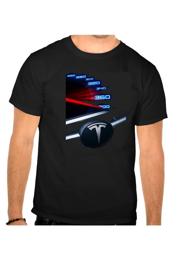 Tesla Tachometer Auto Logo schwarz Kinder T-Shirt -1355 -Kids