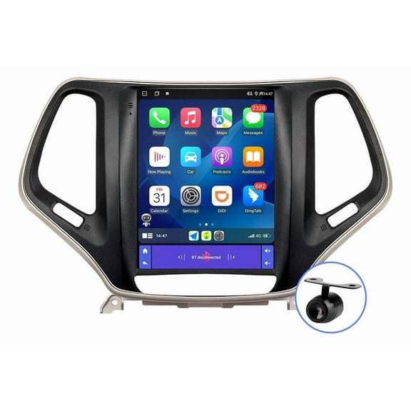 Torovo Car Radio Tesla Vertical Stereo for Jeep Cherokee 5 Kl 2014-2018 Gps
