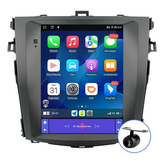Torovo Car Radio Tesla Vertical Stereo for Toyota Corolla 2009-2013 Carplay