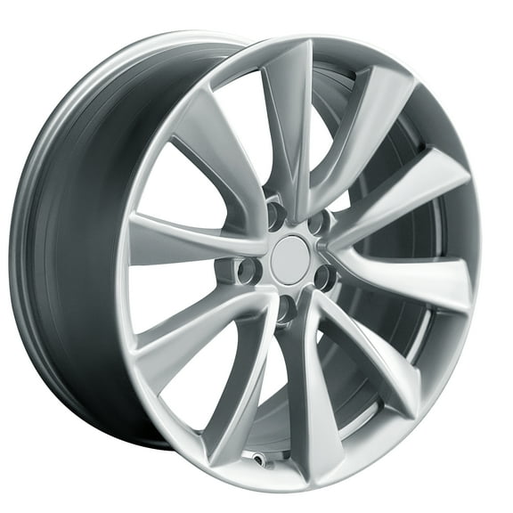 Tesla styled Rim 19x8.5 Models Y X S 3 Hyper Silver 4pcs. Models Y X S 4