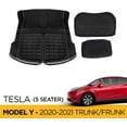 thumbnail image 1 of TeslaShields Custom Fit Tesla Model Y 2020-2023 Frunk & Trunk Mat Accessories Set - All-Weather - Heavy Duty - 5 Seater Rubber Mat - Floor Liner Car Interior Accessories, 1 of 5