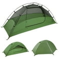 thumbnail image 1 of Tesleader Lightweight 1-Person Backpacking Tent, 3 Season Ultralight Waterproof Camping Tent, Green, 1 of 6